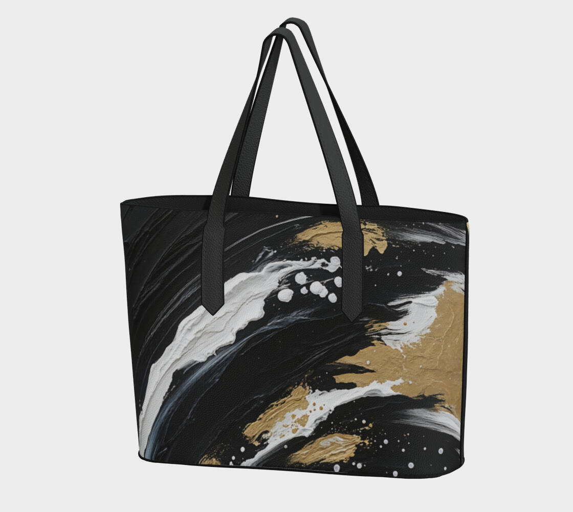 Black Gold and White Abstract